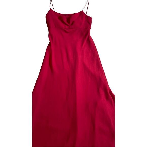 Michelangelo Prom/ Wedding Gown Red Maxi Dress Size M - Picture 9 of 12